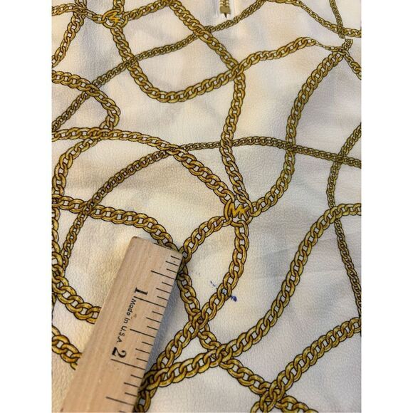 MK Michael Michael Kors Shirt Large Gold Zipper Rope Pattern (minor pen marks) - Picture 9 of 10